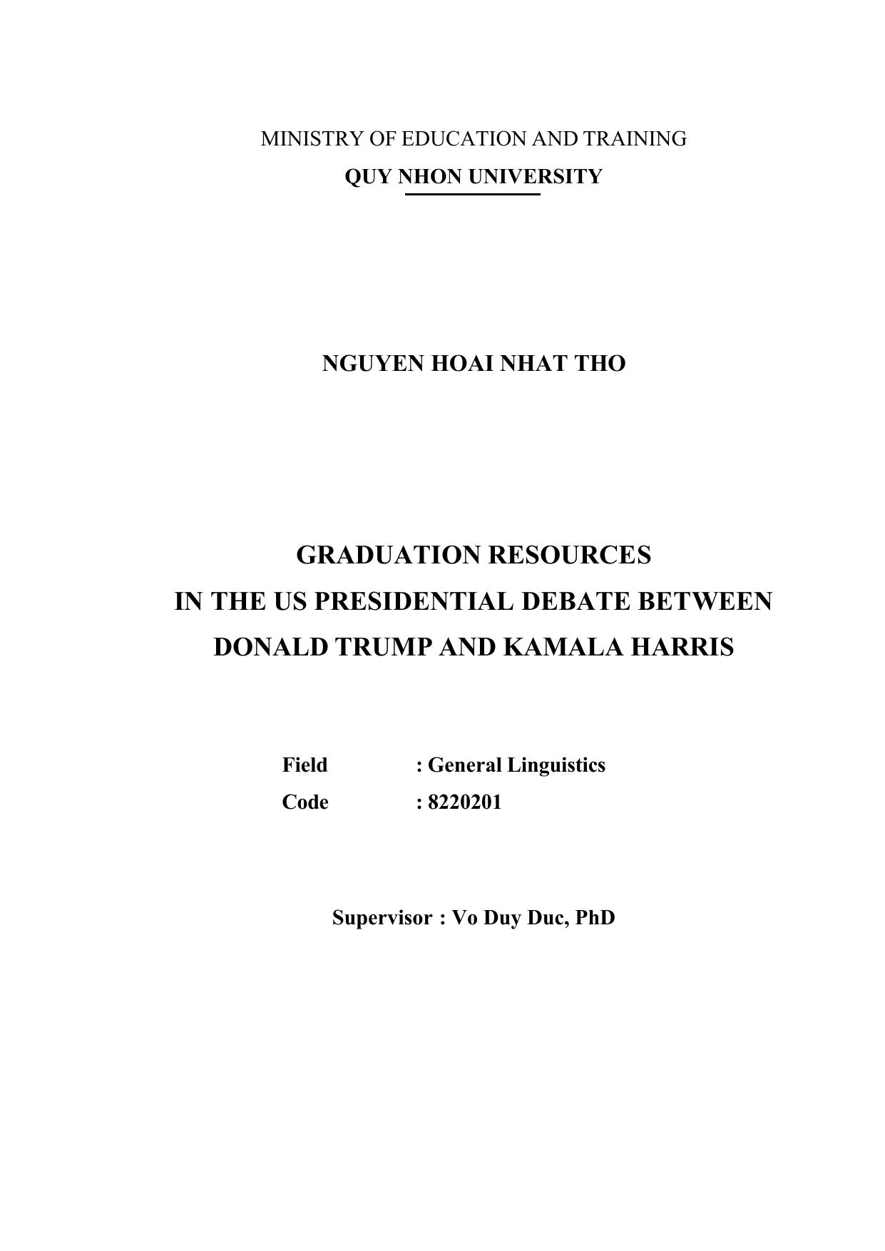 Graduation resources in the US presidential debate between Donald Trump and Kamala Harris