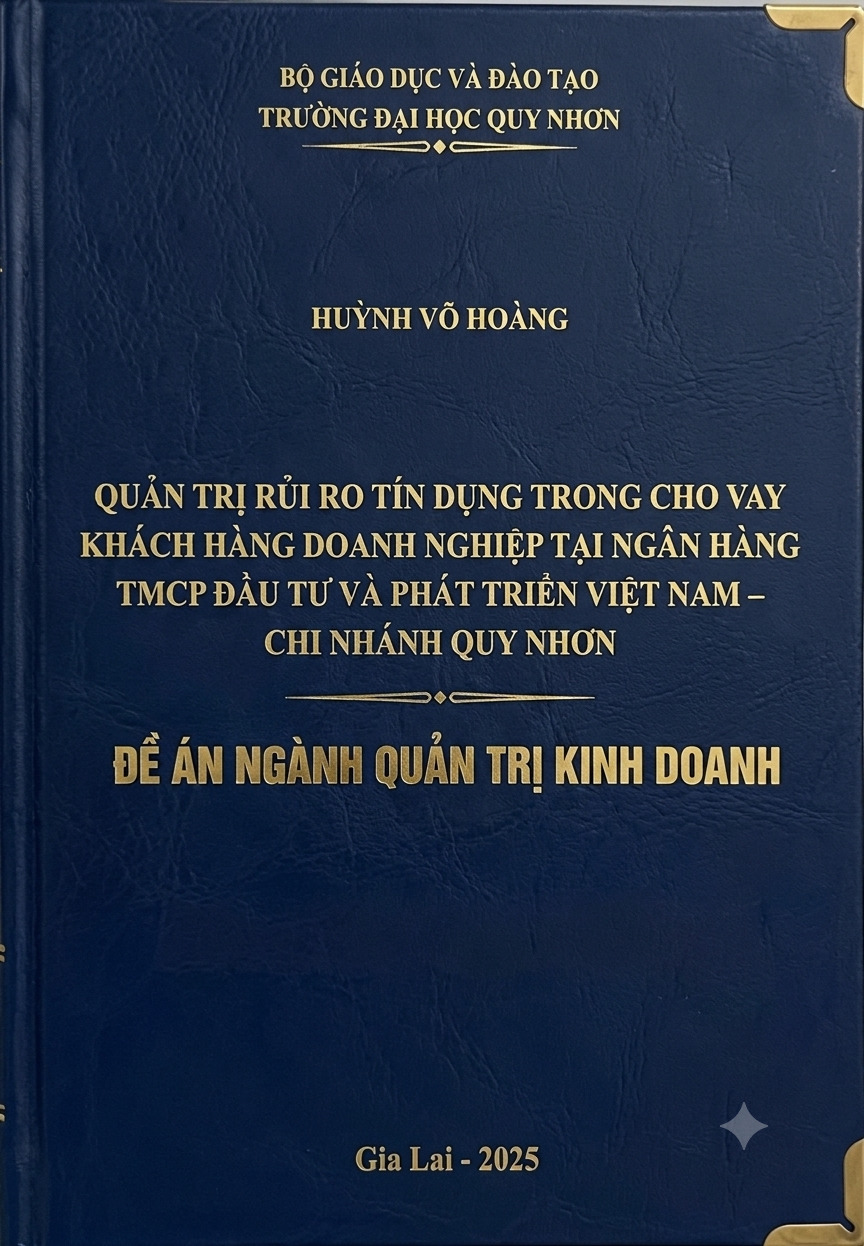 Quản trị rủi ro tín dụng trong cho vay khách hàng doanh nghiệp tại Ngân hàng Thương mại Cổ phần Đầu tư và Phát triển Việt Nam – Chi Nhánh Quy Nhơn